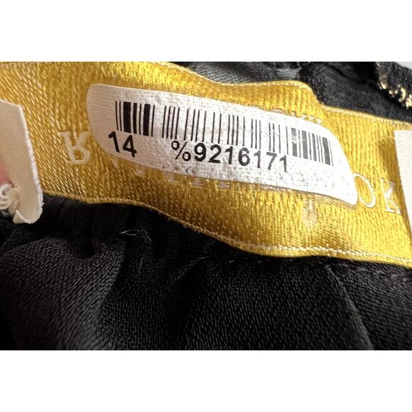 Ramy Brook Blouse Top Women Black Gold Polka Dot Ruffled Sleeveless Designer - Picture 6 of 11